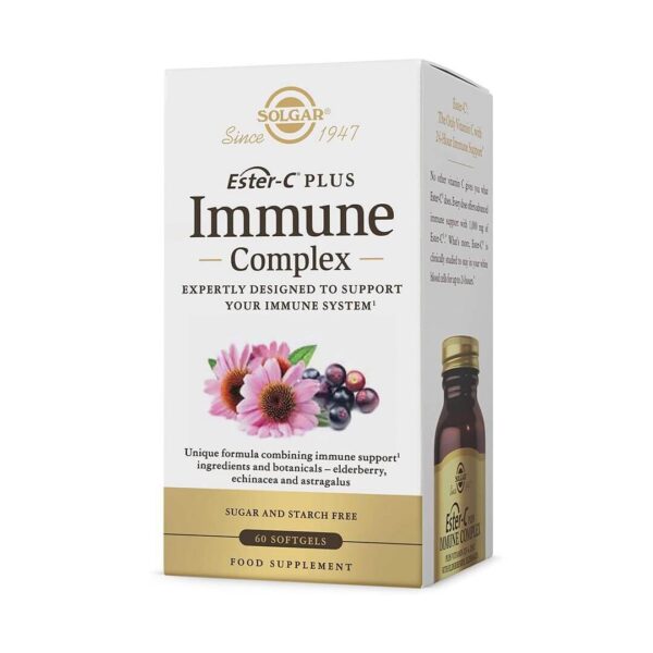 Solgar Ester-C Plus Immune Complex mehke kapsule, 60 kapsul