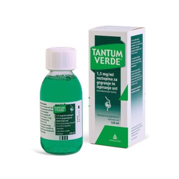 Tantum Verde 1,5 mgml raztopina za grgranje in izpiranje ust 120 ml