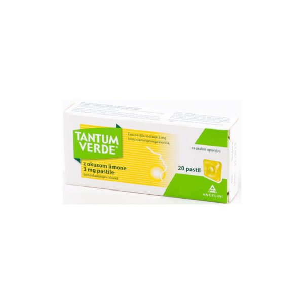 Tantum Verde z okusom limone 3 mg pastile, 20 pastil
