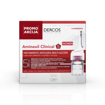 Vichy AKCIJA Dercos Aminexil Clinical 5 ampule proti izpadanju las za ženske, 21 x 6 ml