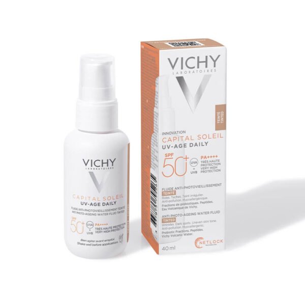 Vichy Capital Soleil UV-AGE Daily toniran fluid na vodni osnovi SPF 50+, 40 ml