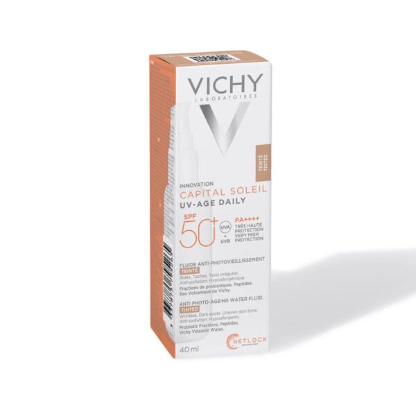 Vichy Capital Soleil UV-AGE Daily toniran fluid na vodni osnovi SPF 50+, 40 ml