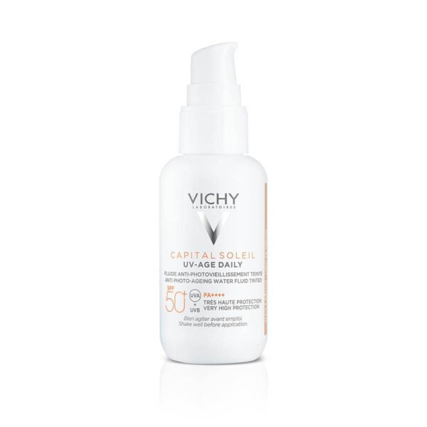 Vichy Capital Soleil UV-AGE Daily toniran fluid na vodni osnovi SPF 50+, 40 ml