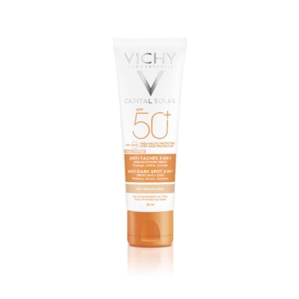 Vichy Capital Soleil obarvana zaščitna krema za obraz 3v1 ZF 50+, 50 ml