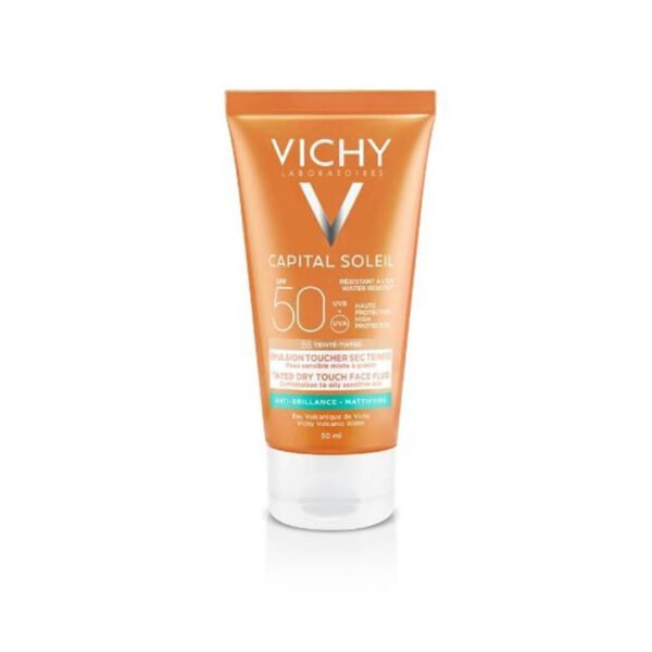 Vichy Capital Soleil obarvani BB Dry Touch fluid za obraz SPF 50, 50 ml