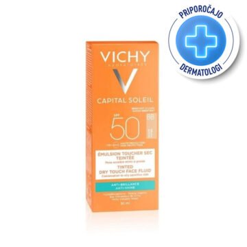 Vichy Capital Soleil obarvani BB Dry Touch fluid za obraz SPF 50, 50 ml
