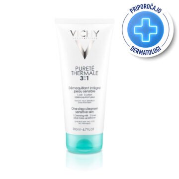 Vichy Pureté Thermale odstranjevalec ličil 3v1 za občutljivo kožo, 200 ml