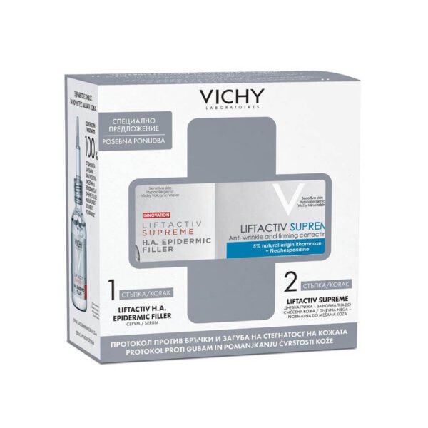 Vichy Winter vlažilni protokol Liftactiv Supreme krema NMK + H.A. Epidermic Filler serum
