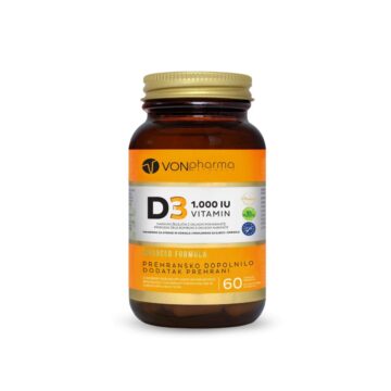 Vonpharma Vitamin D3 1.000 I.E. želejčki z okusom pomaranče, 60 želejčkov