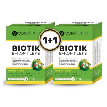 Vonpharma paket Biotik B-kompleks 1+1 GRATIS, 2 x 10 kapsul
