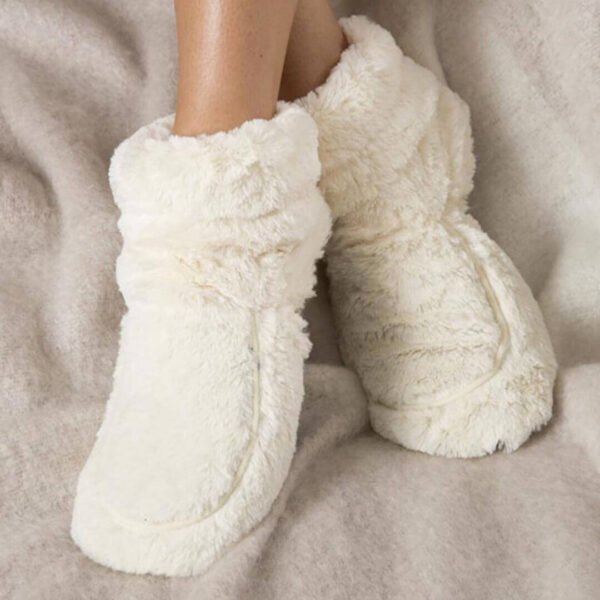 Warmies grelni copati Slippies Boots Beige, 1 copati