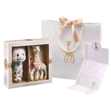 Žirafa Sophie s stiskačem darilni set, 1 set