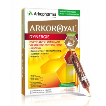 Arkoroyal Dynergie matični mleček, acerola in propolis ampule, 20 x 10 ml