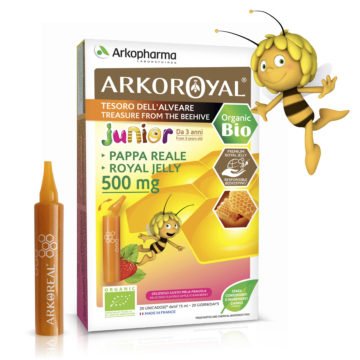 Arkoroyal Junior Gelee Royale Bio 500 mg matični mleček ampule, 20 x 15 ml