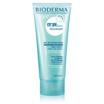Bioderma ABCDerm Moussant čistilni gel za lase in telo, 200 ml