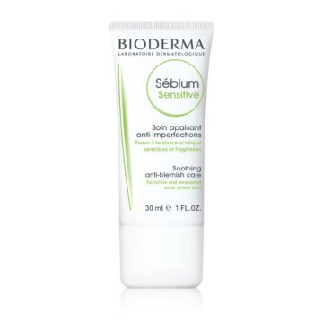 Bioderma Sebium Sensitive pomirjujoča nega za občutljivo, k aknam nagnjeno kožo, 30 ml