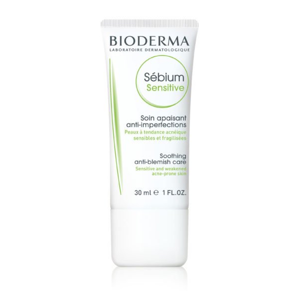 Bioderma Sebium Sensitive pomirjujoča nega za občutljivo, k aknam nagnjeno kožo, 30 ml