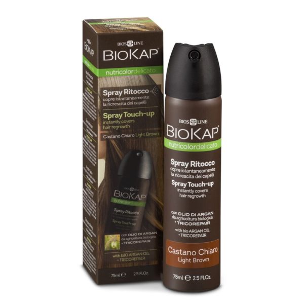 Biokap sprej za narastek z odtenkom, 75 ml, svetlo kostanjev