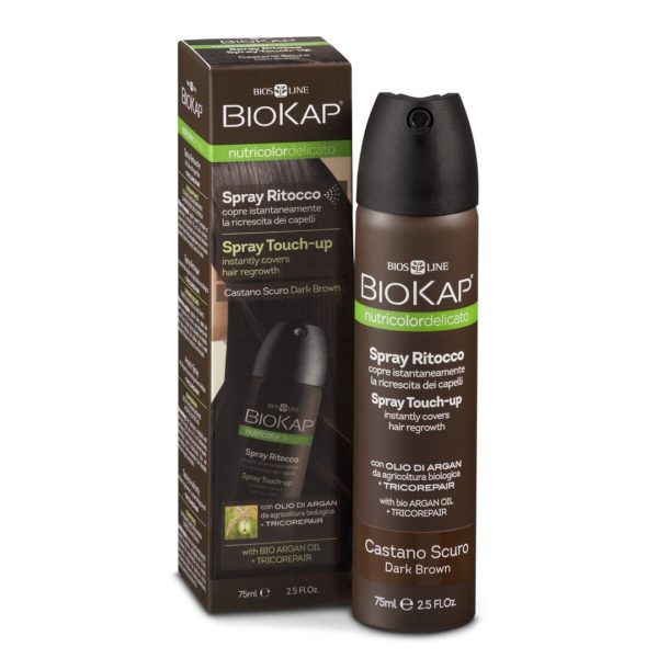 Biokap sprej za narastek z odtenkom, 75 ml, temno kostanjev