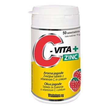 C-Vita + cink, 50 žvečljivih tablet