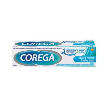 Corega Extra Strong, pričvrstilna krema za proteze, 40 g
