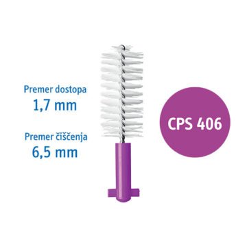 Curaprox CPS 406 Perio medzobna ščetka, 5 ščetk + držalo