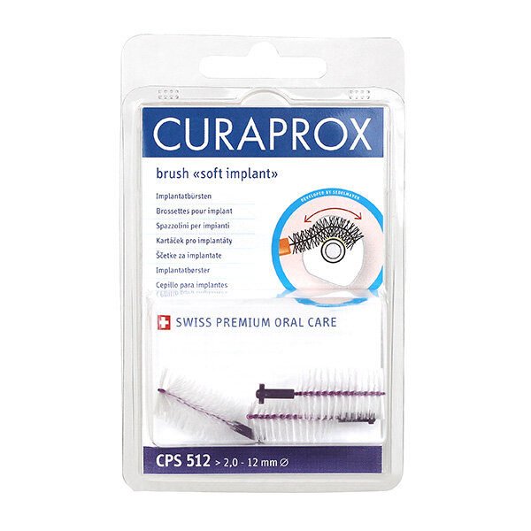 Curaprox CPS 512 soft implant medzobna ščetka, 3 ščetke