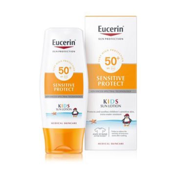 Eucerin Sun losjon za zaščito otroške kože pred soncem ZF 50+, 150 ml