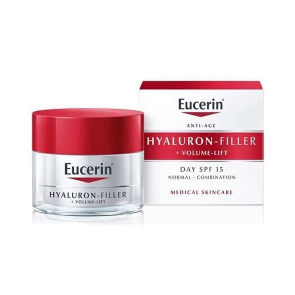Eucerin Hyaluron-Filler + Volume Lift dnevna krema za normalno do mešano kožo z ZF15