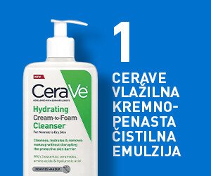 Priporočena uporaba CeraVe emulzije za prhanje v kombinaciji s CeraVe vlažilno nego za obraz in telo