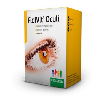 Fidivit Oculi vitamini z luteinom in omega-3 DHA, 30 trdih + 30 mehkih kapsul