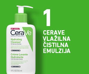 Priporočena uporaba CeraVe emulzije za prhanje v kombinaciji s CeraVe vlažilno nego za obraz in telo