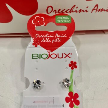 Biojoux medicinski uhani kristal (fi 5mm)
