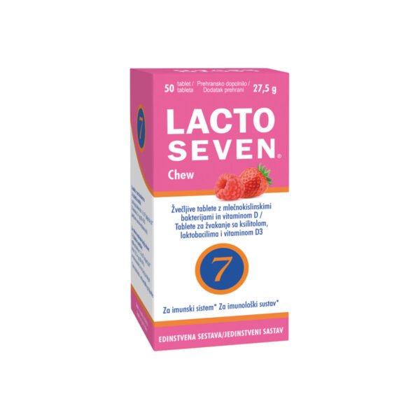 Lacto Seven Chew žvečljive tablete, 50 tablet