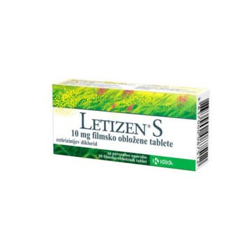 Letizen S 10 mg, 10 filmsko obloženih tablet