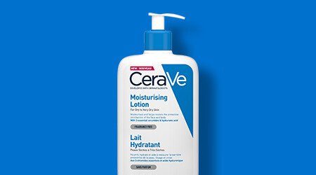 Embalaža CeraVe vlažilnega losjona je na voljo v velikostih 236 in 473 ml.