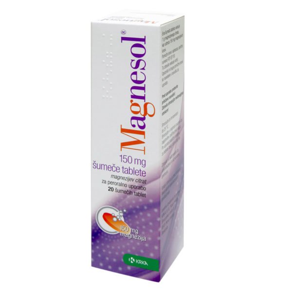Magnesol 150 mg šumeče tablete, 20 šumečih tablet
