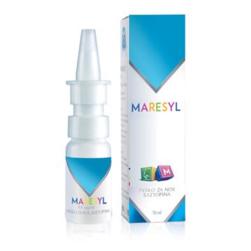 Maresyl za otroke 0,5 mg na ml pršilo za nos, 10 ml
