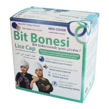 Med-Cover kapa za odstranjevanje uši, 2 kapi + glavnik