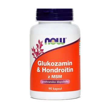 Now Glukozamin & Hondrotoin z MSM kapsule, 90 kapsul