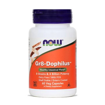 Now Gr8-Dophilus za uravnoteženo črevesno floro, 60 kapsul