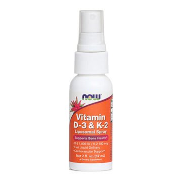 Now vitamin D-3 & K2 pršilo, 59 ml