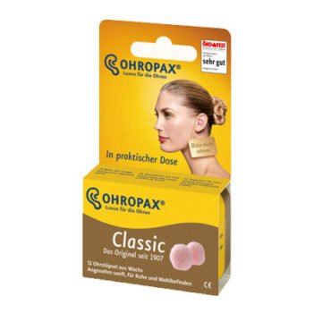 Ohropax Classic voščeni čepki za ušesa, 12 čepkov