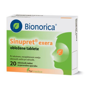 Sinupret Exera obložene tablete, 20 obloženih tablet