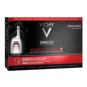 Vichy Aminexil Clinical 5 ampule proti izpadanju las za moške, 21 x 6 ml