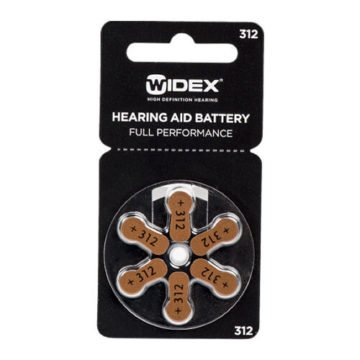 Widex baterije za slušni aparat tip 312 rjave, 6 kom